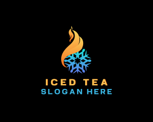 Ice Fire Temperature logo design