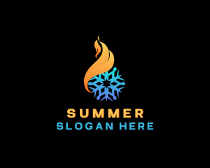 Ice Fire Temperature logo design