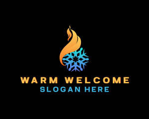 Ice Fire Temperature logo design