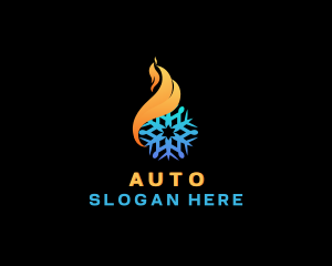 Cold - Ice Fire Temperature logo design