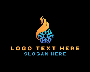 Temperature - Ice Fire Temperature logo design