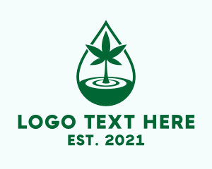 Essential Oil - Medical Marijuana Oil logo design