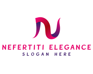 Gradient Fashion Letter N logo design