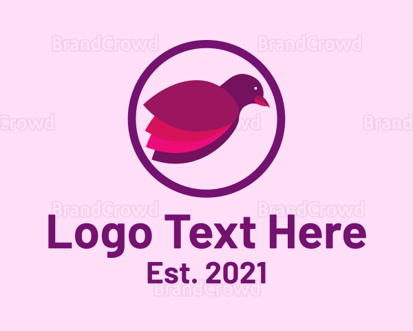 Purple Circle Bird Logo