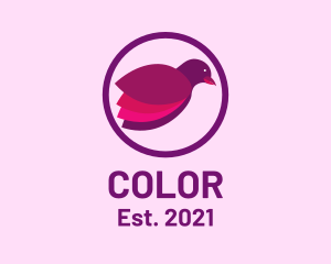 Passerine - Purple Circle Bird logo design