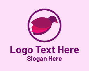 Purple Circle Bird Logo