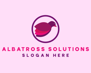 Albatross - Purple Circle Bird logo design