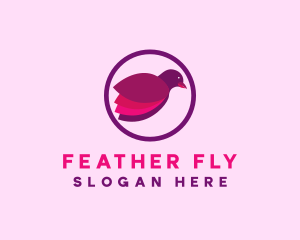 Purple Circle Bird logo design