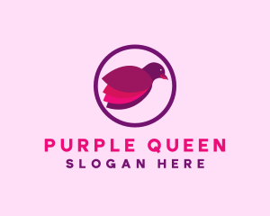 Purple Circle Bird logo design