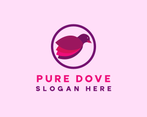 Purple Circle Bird logo design