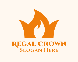 Flame Crown Royalty logo design