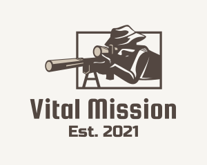 Mission - Brown Sniper Sharpshooter logo design
