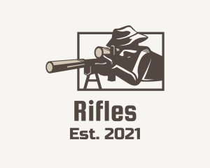 Brown Sniper Sharpshooter logo design