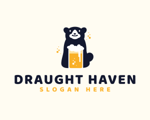 Bear Beer Drink logo design