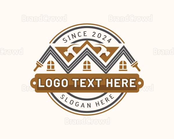 Roofing Remodel Construction Logo