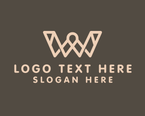 Modern Fashion Letter W logo design