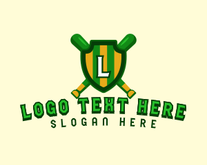 Bat - Baseball Shield League logo design