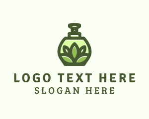 Perfume Bottle - Green Luxury Scent logo design