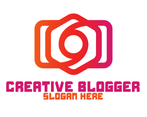 Blogger - Hexagon Photographer Cam logo design