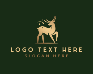 Marketing - Gold Deer Animal logo design