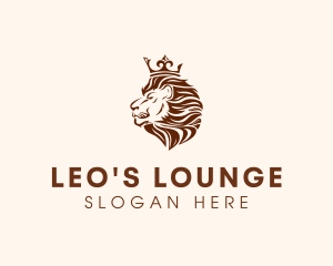 Leo - King Lion Crown logo design