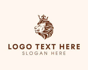 Tiara - King Lion Crown logo design