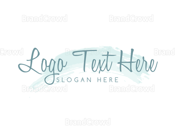 Elegant Watercolor Cosmetics Logo