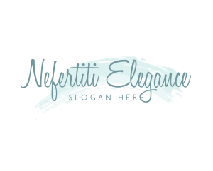 Elegant Watercolor Cosmetics logo design