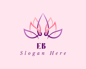 Yoga - Lotus Flower Gradient logo design