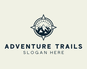 Mountain Travel Compass logo design