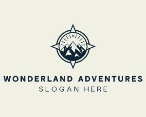 Mountain Travel Compass logo design