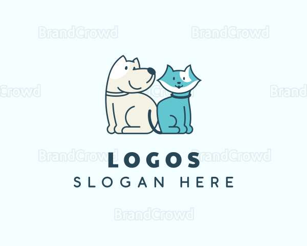 Dog & Cat Animal Vet Logo
