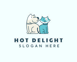 Dog & Cat Animal Vet logo design