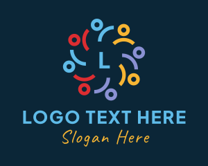 Collaboration - Multicolor People Crowdsourcing logo design