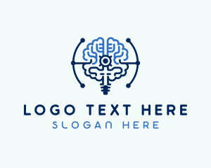 Digital - Artificial Intelligence Brain logo design