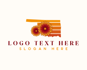 Map - Oklahoma Flower Garden logo design