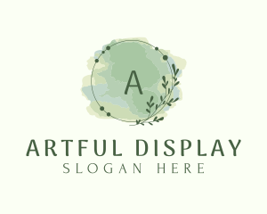 Watercolor Leaf Paint logo design