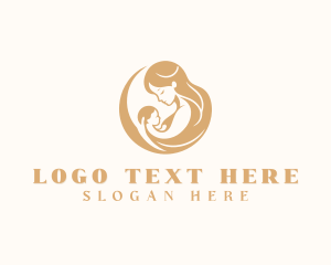 Breastfeeding - Mother Infant Family Planning logo design