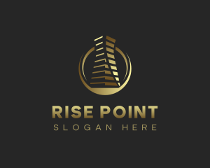 High Rise Building Realty logo design