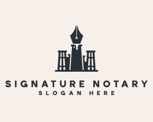 Notary Pen City logo design
