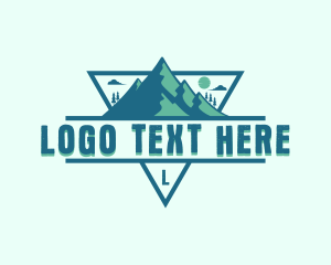 Trekking - Adventure Mountain Peak logo design