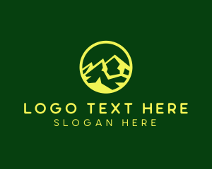 Outdoor - Yellow Mountain Peak logo design