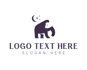 Moon - Bear Moon Wildlife Conservation logo design