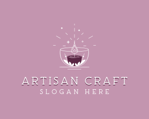 Artisanal Wellness Candle logo design