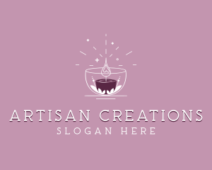 Artisanal Wellness Candle logo design