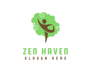 Human Zen Tree logo design