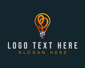 Lighting - Power Light Bulb Lettermark logo design