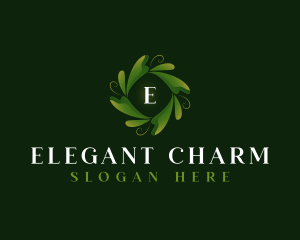 Elegant Organic Leaf logo design