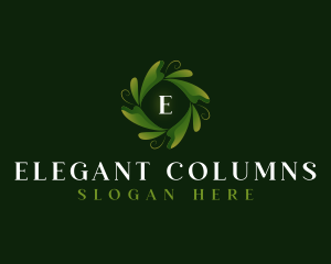 Elegant Organic Leaf logo design