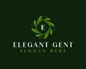 Elegant Organic Leaf logo design